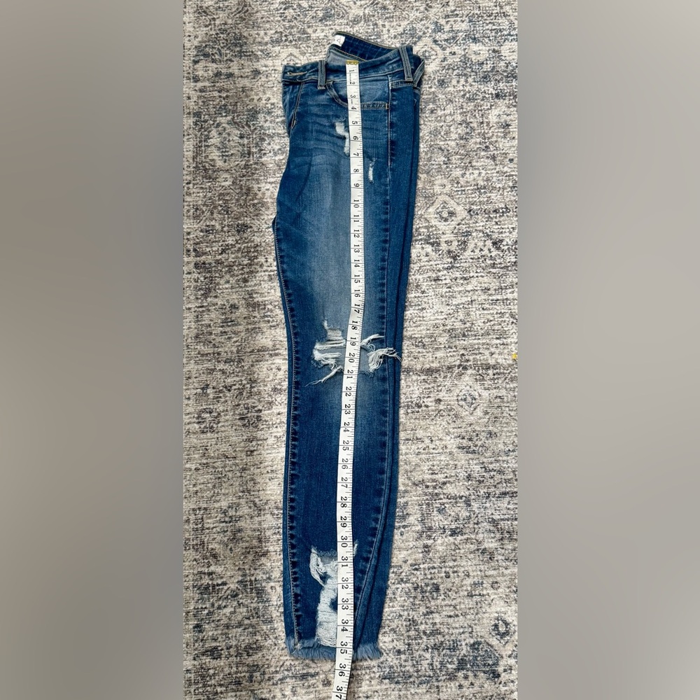 Cello Women’s Blue High-Rise Distressed Jeans - Picture 6 of 7